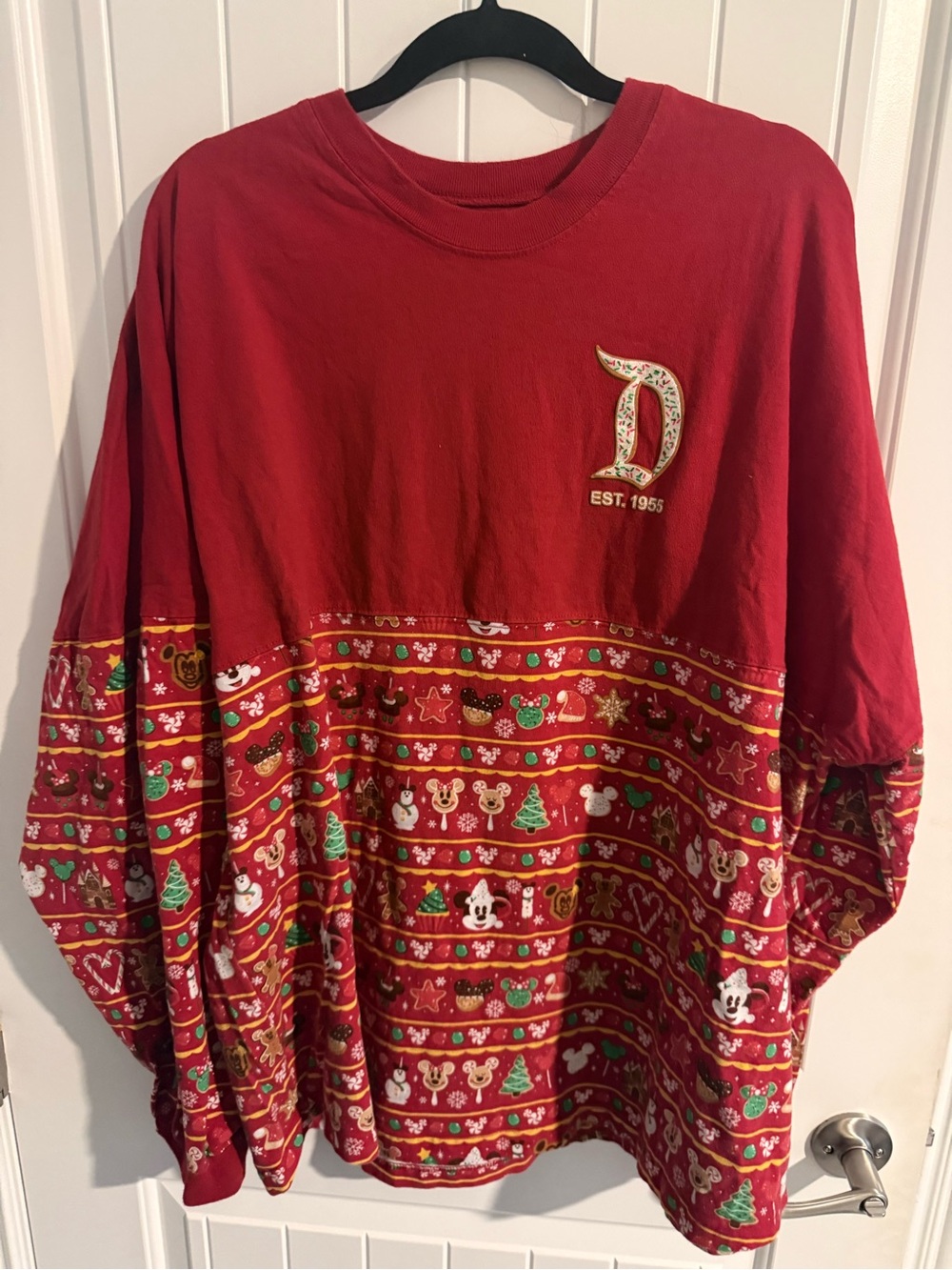 Disney Disneyland Resort Christmas Holiday Spirit Jersey – Red – XXL